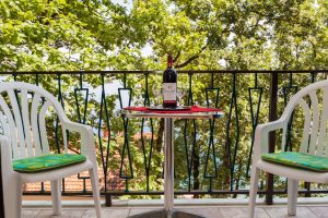 Blick vom Balkon