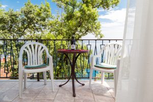 Blick vom Balkon