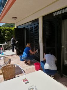 May 19, 2017 - Every nook and cranny in or around the guest house Villa Inge in Mošćenička Draga was cleaned by the house ladies!