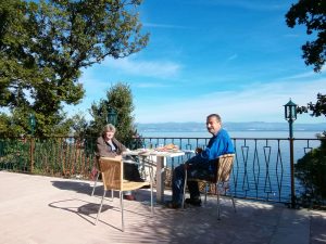 October 25, 2017 - In Mošćenička Draga was dreamlike weather in October. Not a single rainy day. We enjoy our lunch on the renovated terrace of Villa Inge!