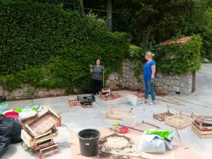 25. Mai 2018 - Die ganzen Pflanzen der Villa Inge in Mošćenička Draga sind nun auf ihrem Platz. Jetzt müssen wir noch alles sauber machen, dann kann es los gehen!
