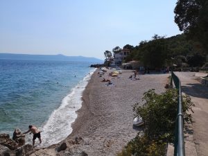 14. September 2020 - Unser Strand Sv. Ivan in Mošćenička Draga in Corona-Zeiten. Die Gäste der Villa Inge - wir sind noch gut belegt - sind mit der Situation mehr als zufrieden!