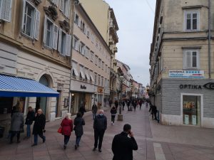 Fußgängerzone (Korzo) in Rijeka!